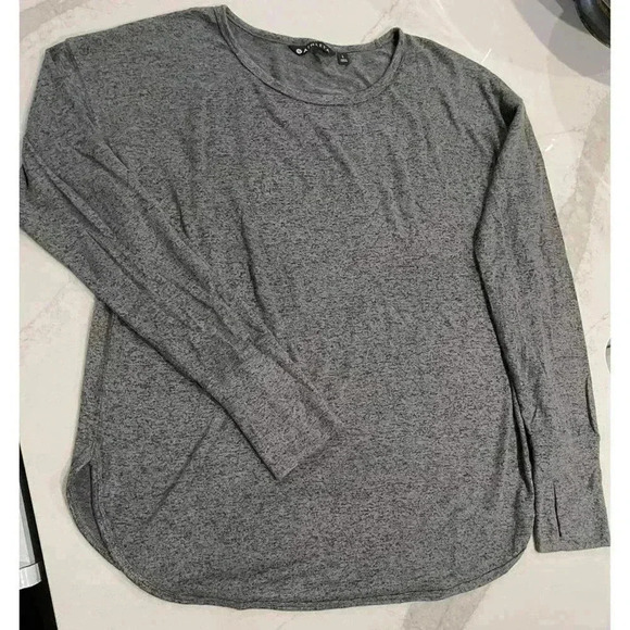 Athleta Pose Knit Long Sleeve Round Neck Athletic Top Gray Size Large Women's - Picture 2 of 4